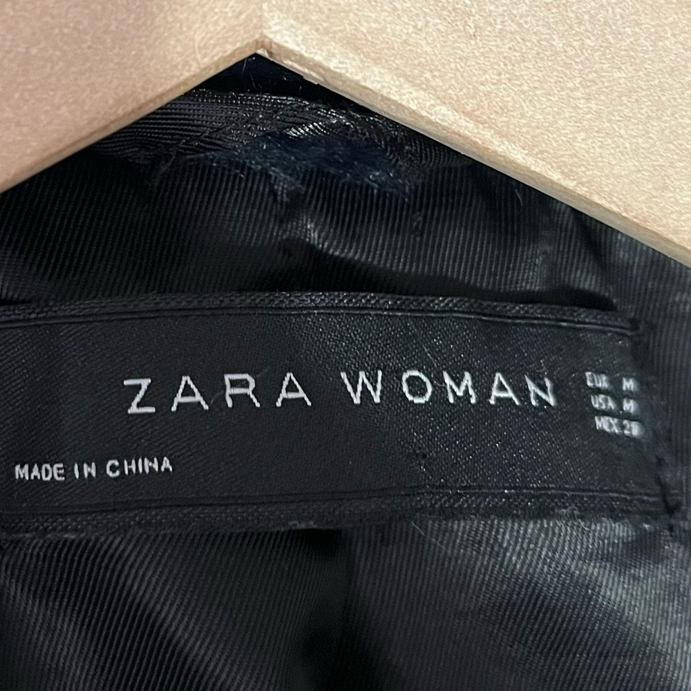 Zara Midnight Navy Embroidered Floral Plush Coat Boho Folk Romantic Faux Fur - Picture 11 of 14